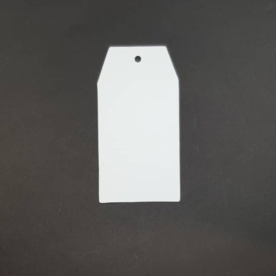 گیفت تگ خام  سفید طرح تخت (مجموعه ۵۰ عددی)