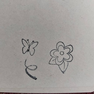 مهر سیلیکونی - گل و پروانه 